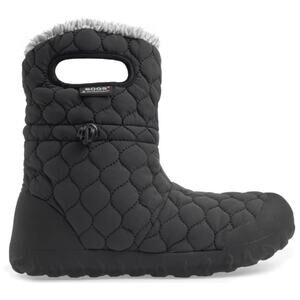 Bogs B-Moc Quilted Puff Black Booties Boots Winter Snow Durafresh Women's size 8
